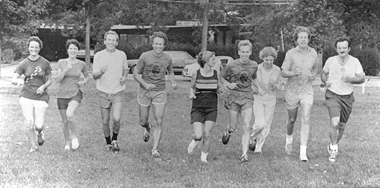 Dr. Haakon Carlson is pictured in the early 1980s alongside a few of his long-time colleagues and friends