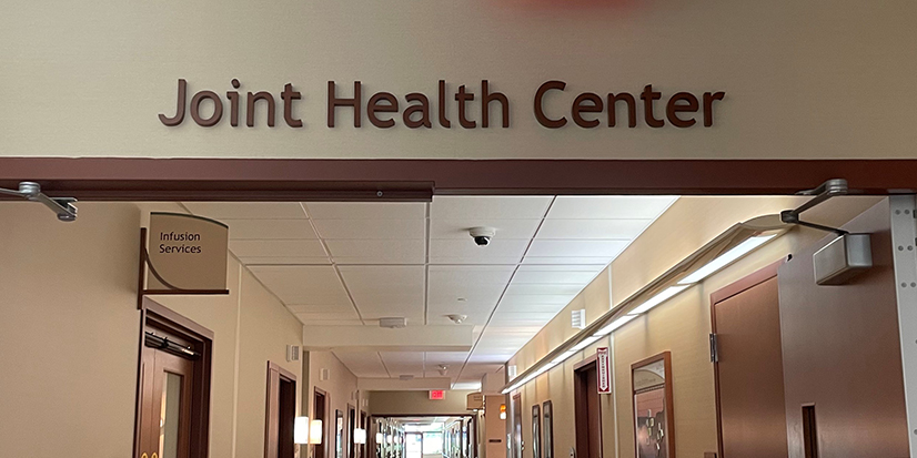 sign for joint health center 